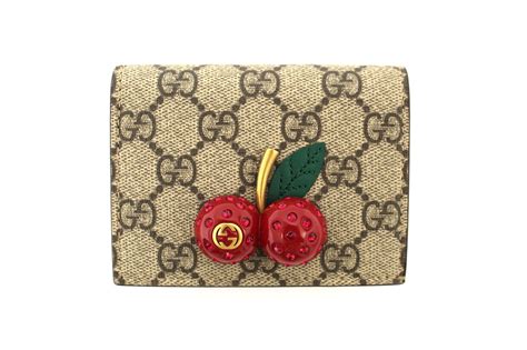 gucci wallet with cherries|gucci wallet authentic real new.